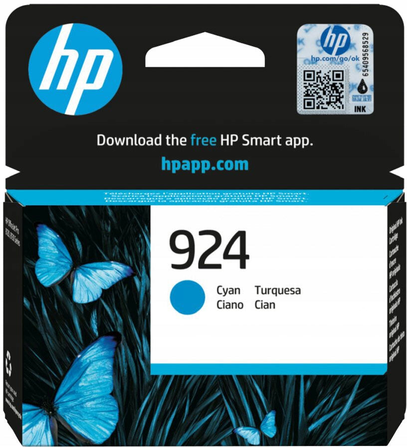 2X HP 924 Cyan ink