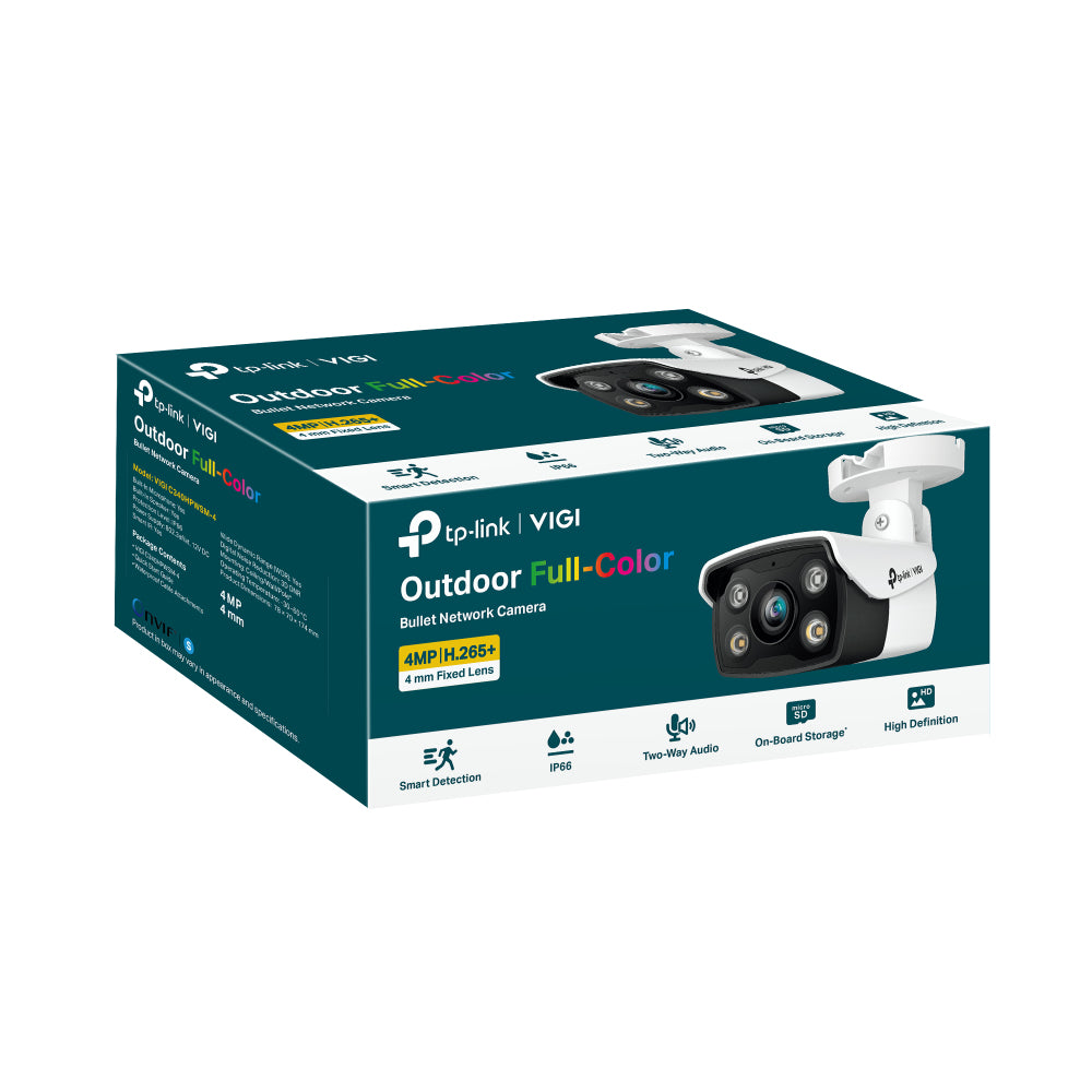 2X IP Camera TP-Link VIGI C340(2.8mm) Bullet 4MP FullColor Camera Brand Tp-Link