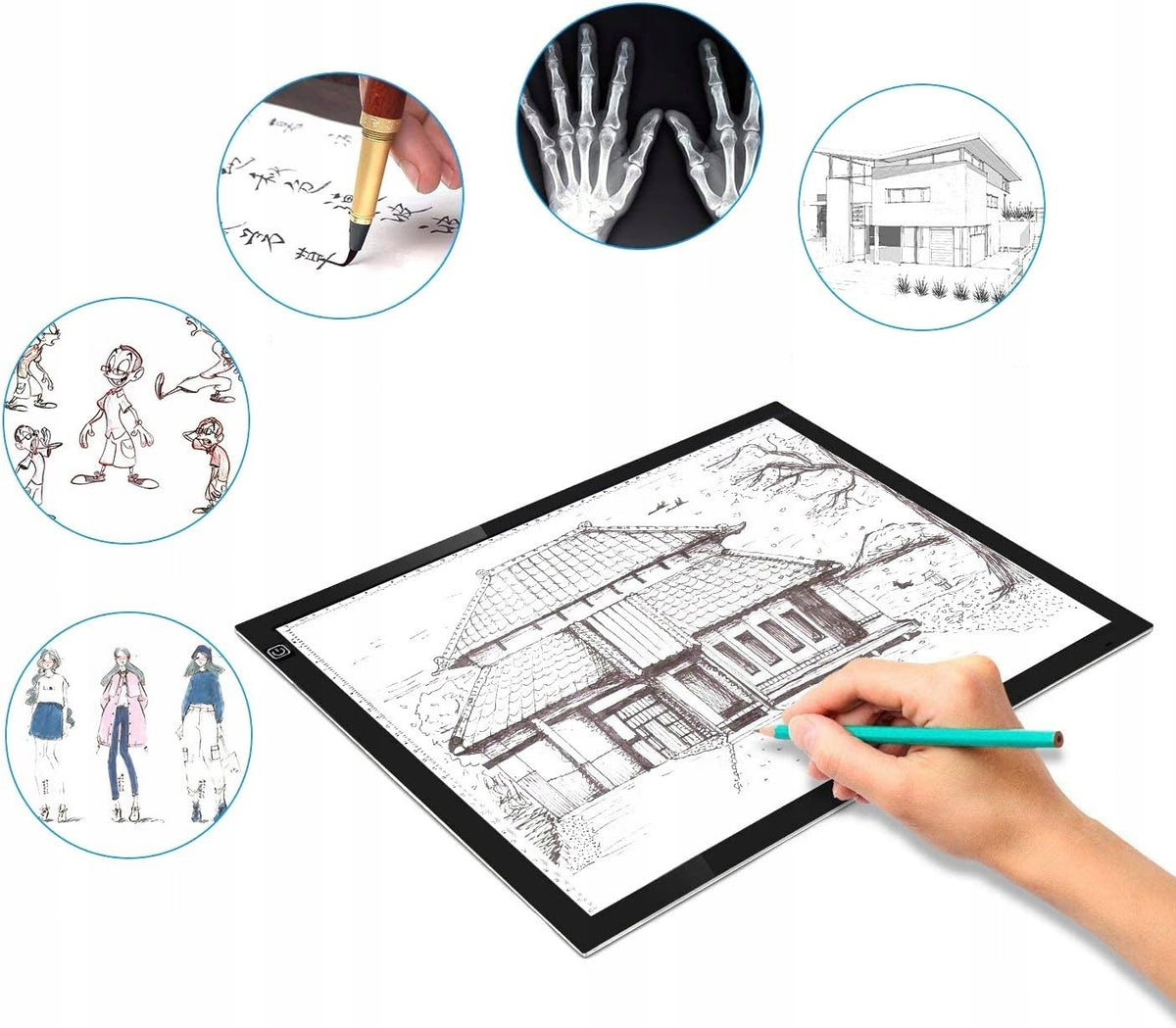 2X Illuminated Led Board Drawing Board Kalka A3 Graphic Tablet Prez Model A3