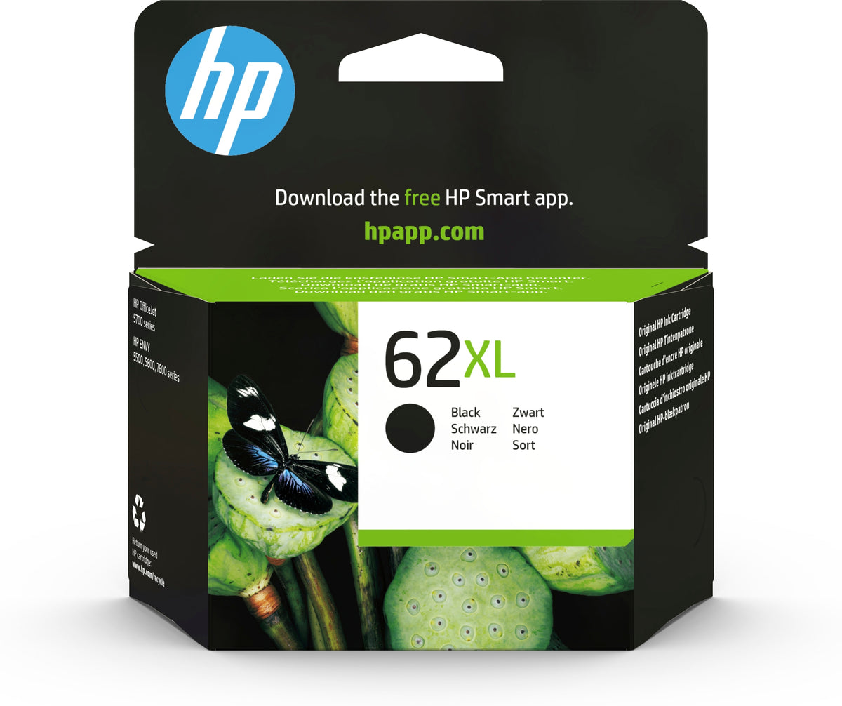 2X Ink HP 62XL Black Color black
