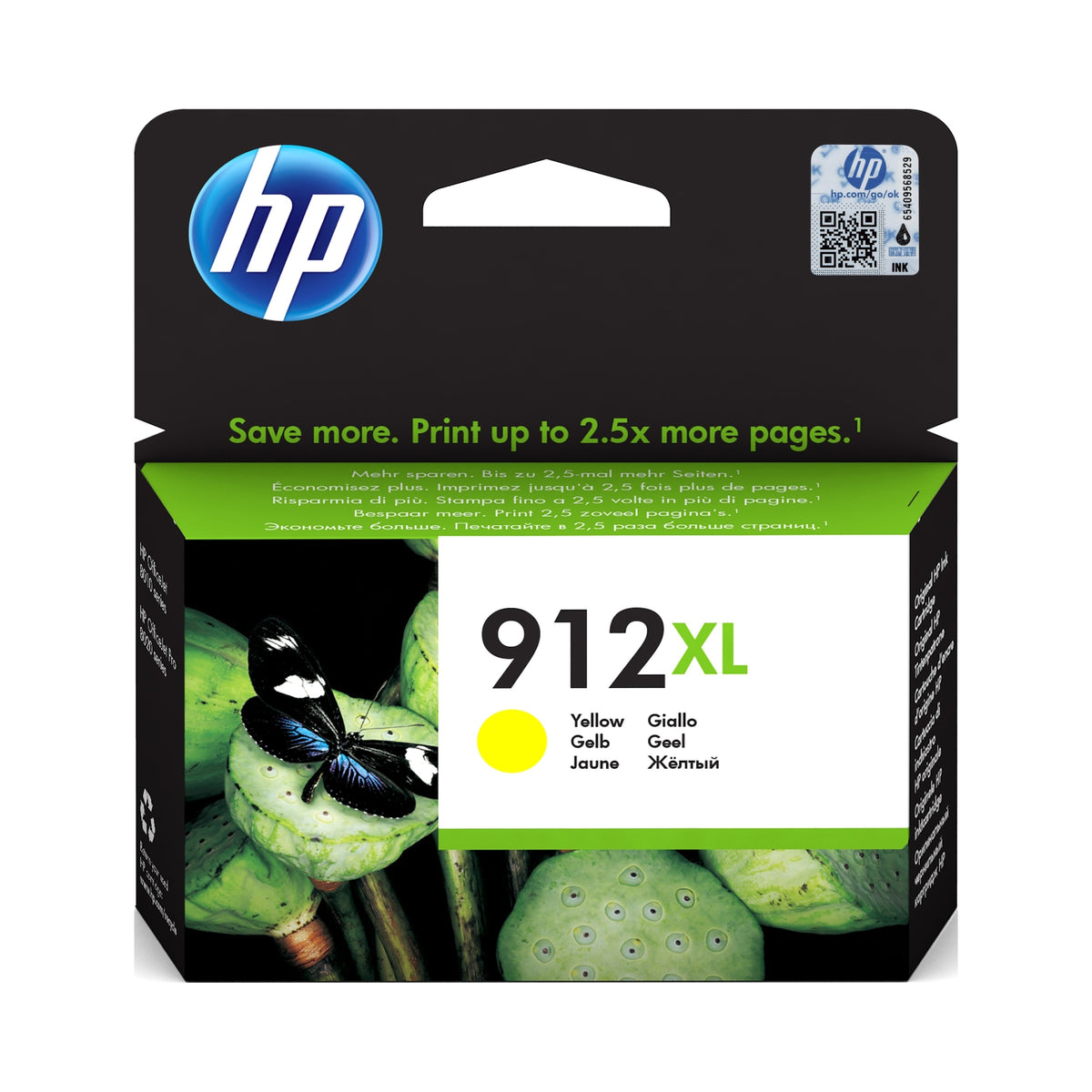 2X Ink HP 912XL yellow to 825str. Instant Ink