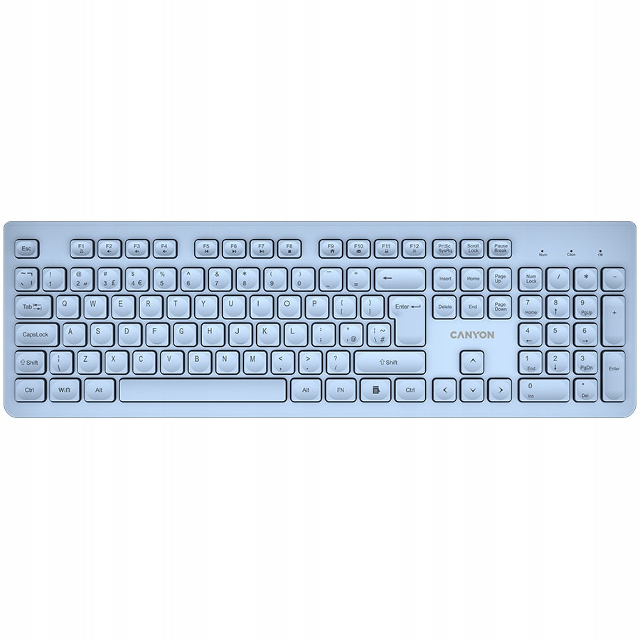 2X Keyboard CANYON Keyboard HKB-W01 UK/US AAA Wireless Blue
