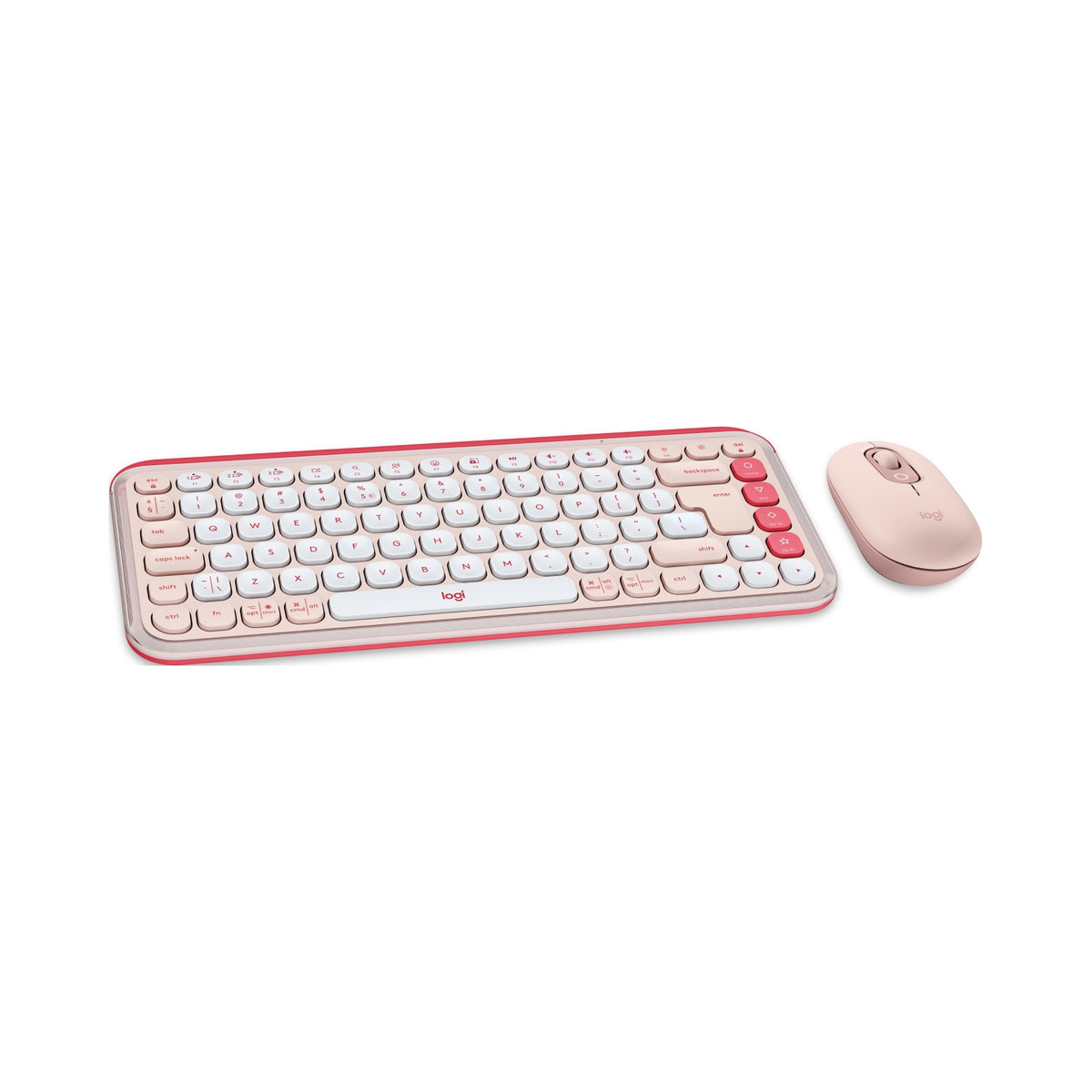 2X Keyboard + Mouse Set LOGITECH Pop Icon Combo Pink