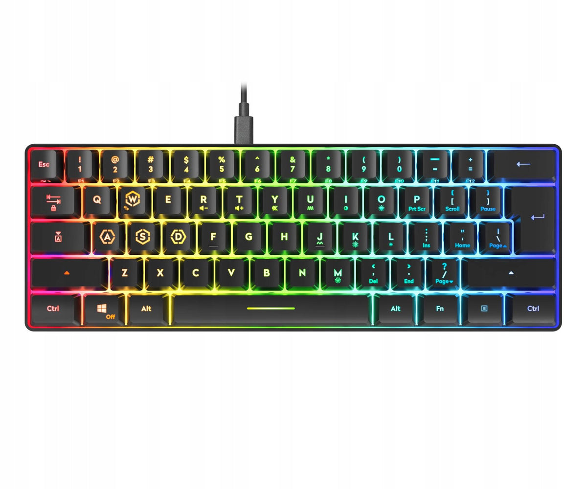2X Keyboard SpeedLink LETOS RGB 60% Gaming black