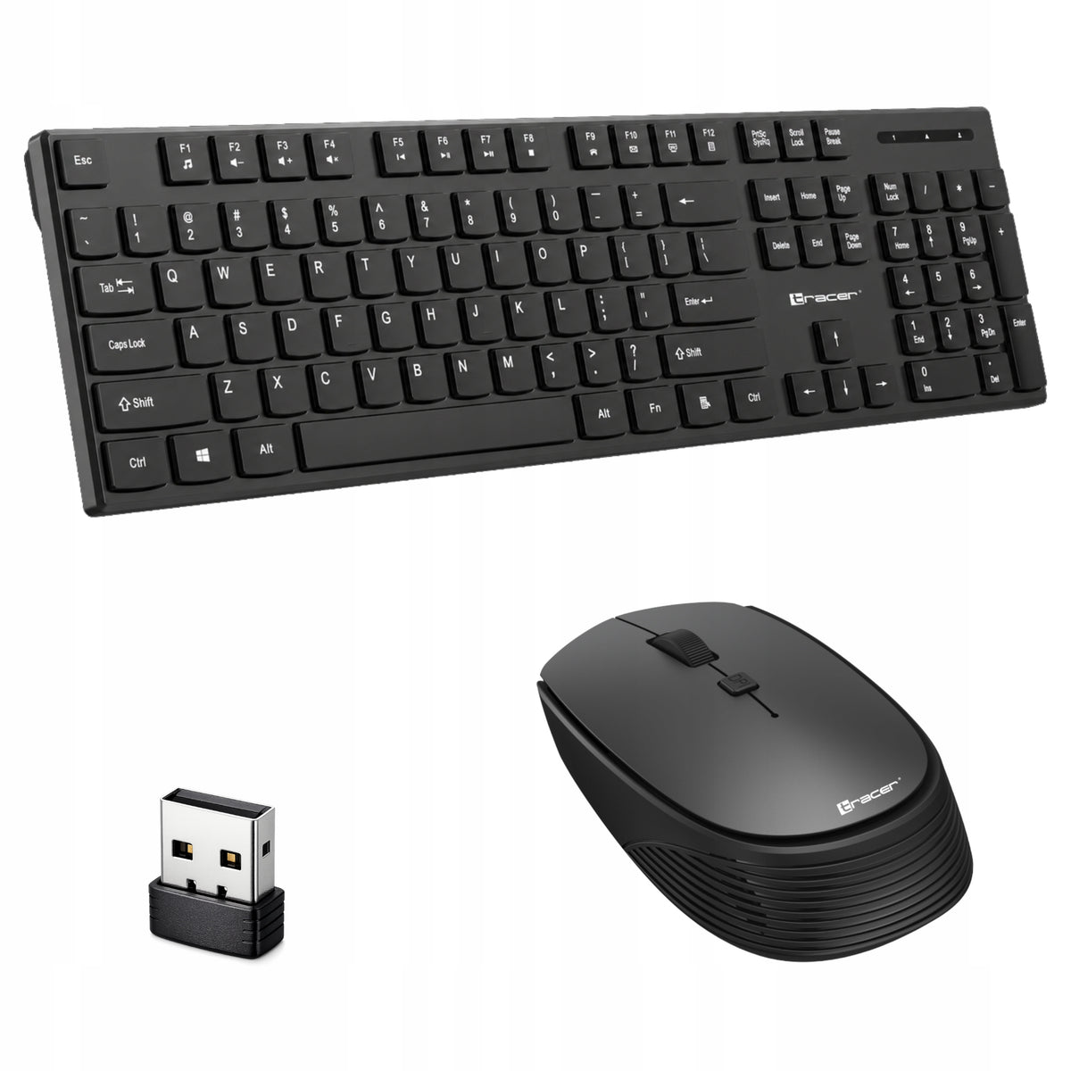 2X Keyboard and Wireless Mouse USB Office Kit for Computer 1600 DPI
