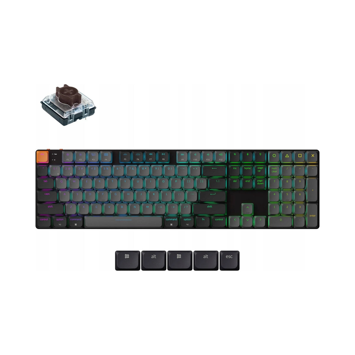 2X Keychron K5X H3 UltraSlim Low Profile Mac Win HotSwap RGB FullSize