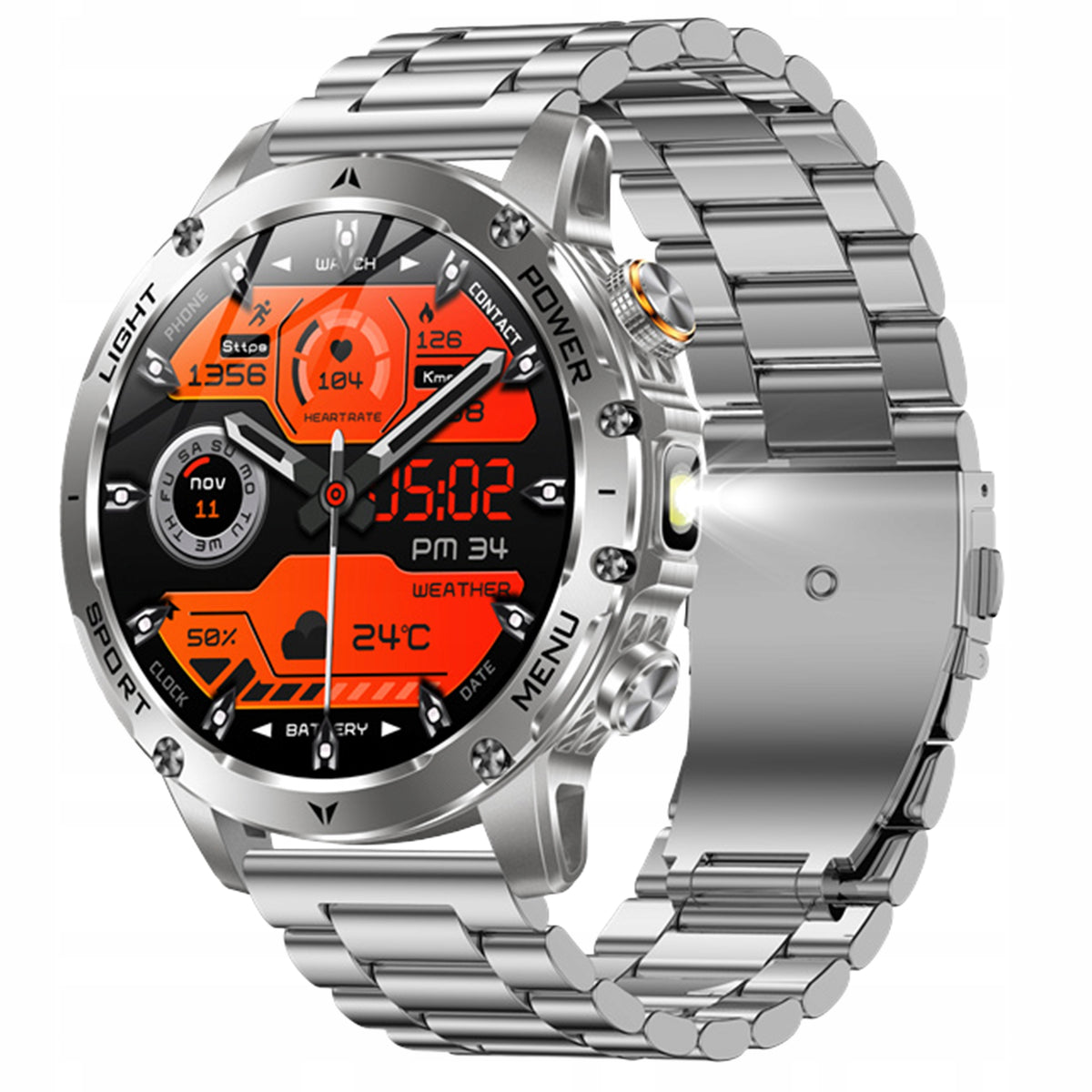 2X MEN'S SPORTS SMARTWATCH MENU POLISH WATERPROOF SMART WATCH P