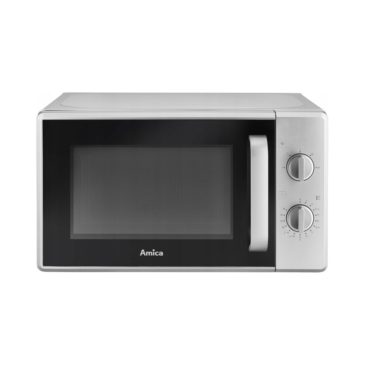 2X MICROWAVE OVEN AMMF20M1S AMICA SILVER 20L POWER 700W