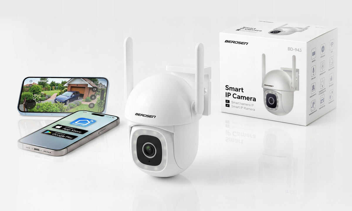 2X OUTDOOR WIFI CAMERA ROTATING IP 5MP WI-FI TUYA MOTION TRACKING DETECTC Brand Berdsen