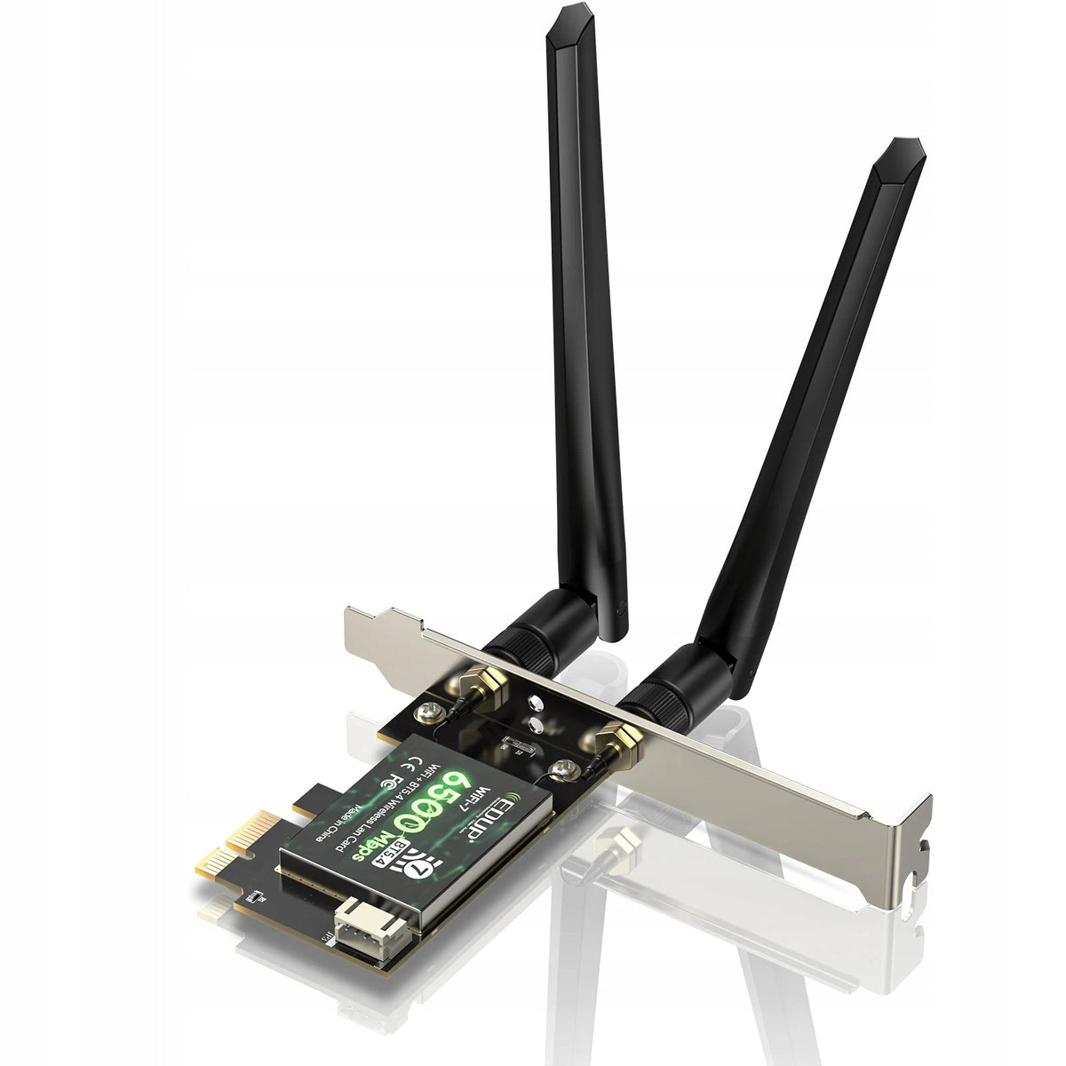 2X PCIe Network Card for PC WiFi 7 Bluetooth 5.4 + BLE 6GHz 6500