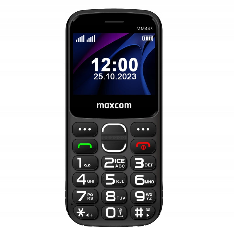 2X Phone Maxcom Comfort MM443 4G LTE black SOS flashlight RADIO stand Brand Maxcom