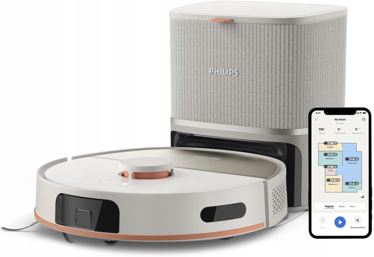 2X ROBOT VACUUM CLEANER 2IN1 10000PA STATION