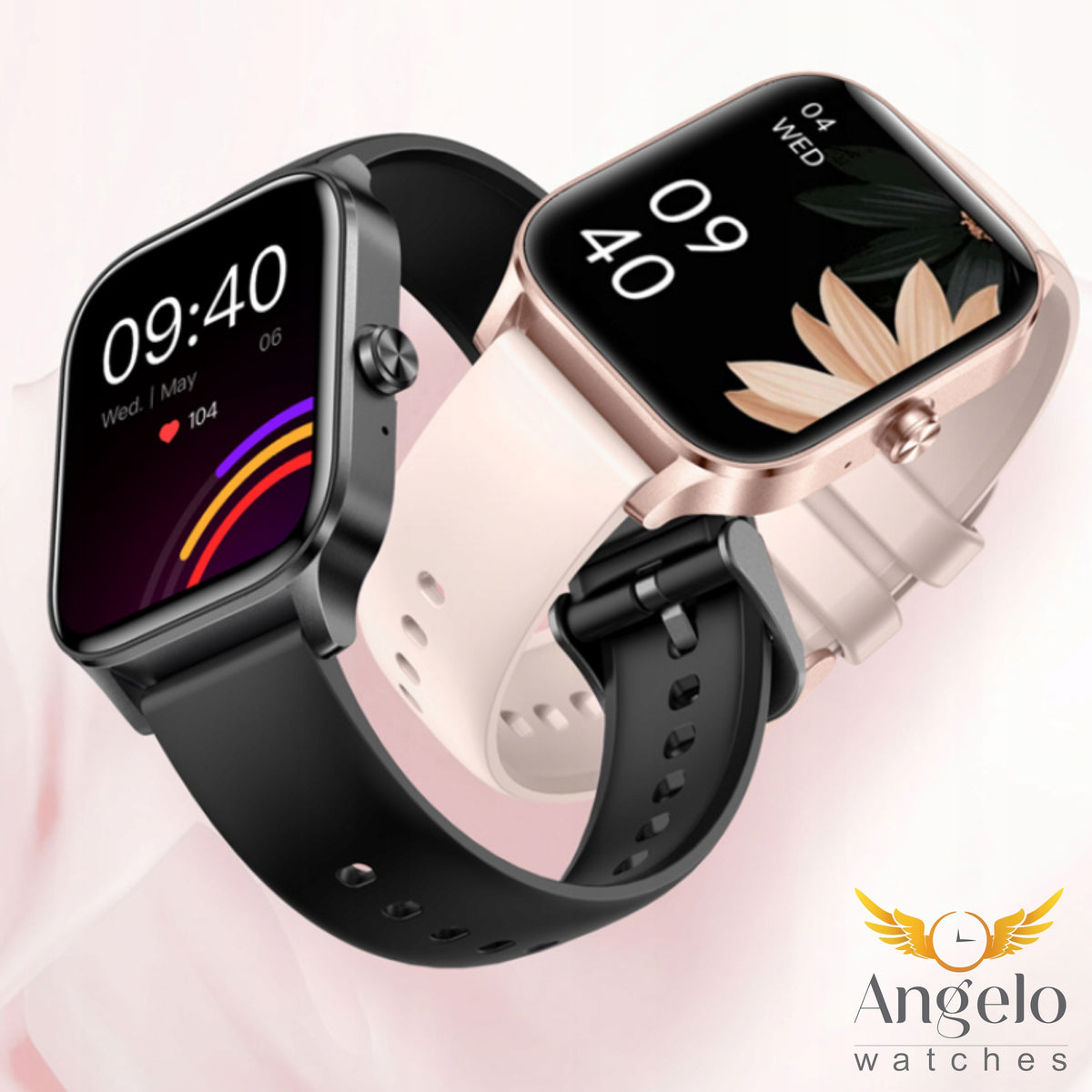 2X SMARTWATCH WOMEN'S WATCH PL TALK NOTIFICATION MENU POLISH + 3 STRAP