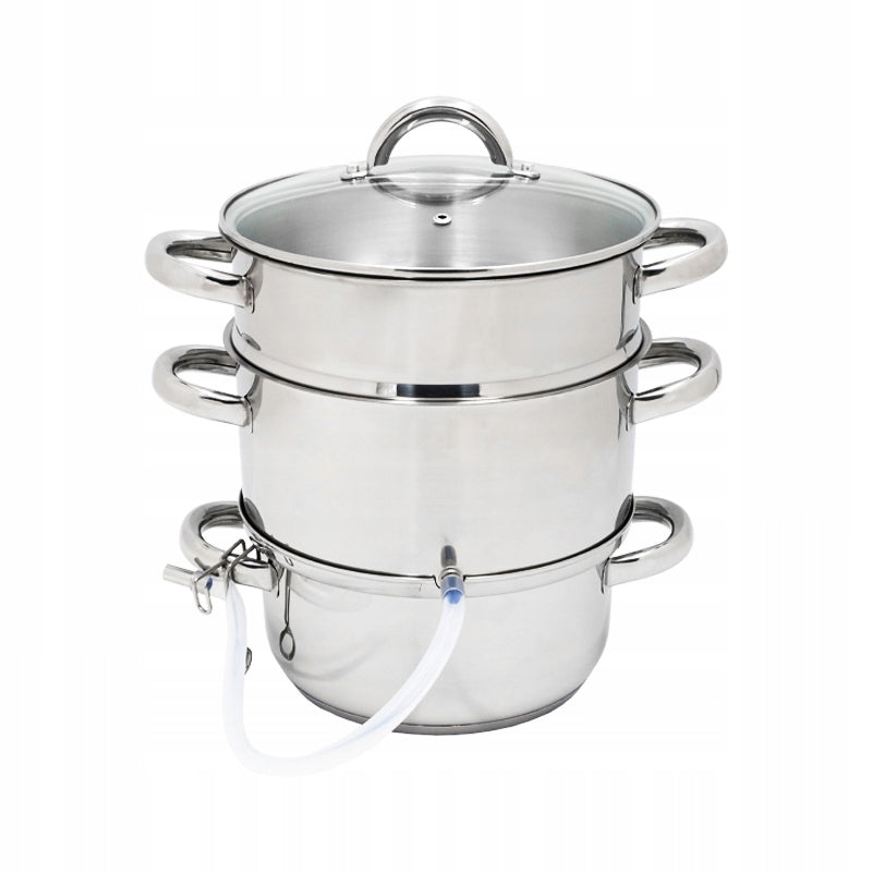 2X STEAM JUICER 5L STEEL INDUCTION GAS JUICE POT TOPFANN