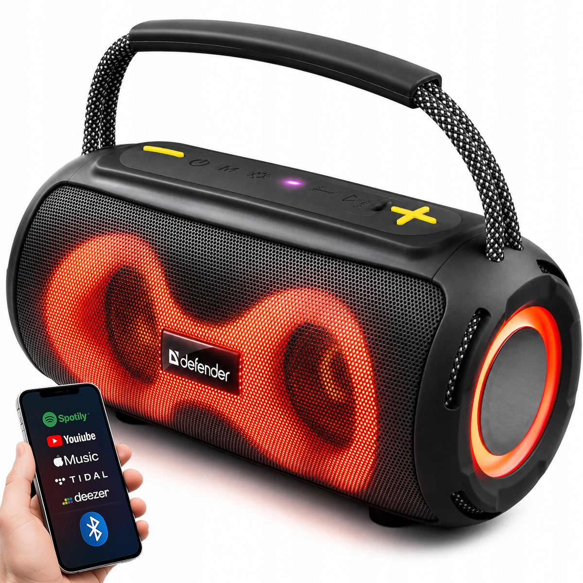 2X Speaker Defender Enjoy S450 Bluetooth 10W MP3/LED/BT/AUX/USB/TWS