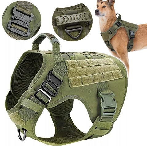 2X TACTICAL DOG HARNESS ADJUSTABLE GUARD HANDLE FOR BIG DOG STRONG XL