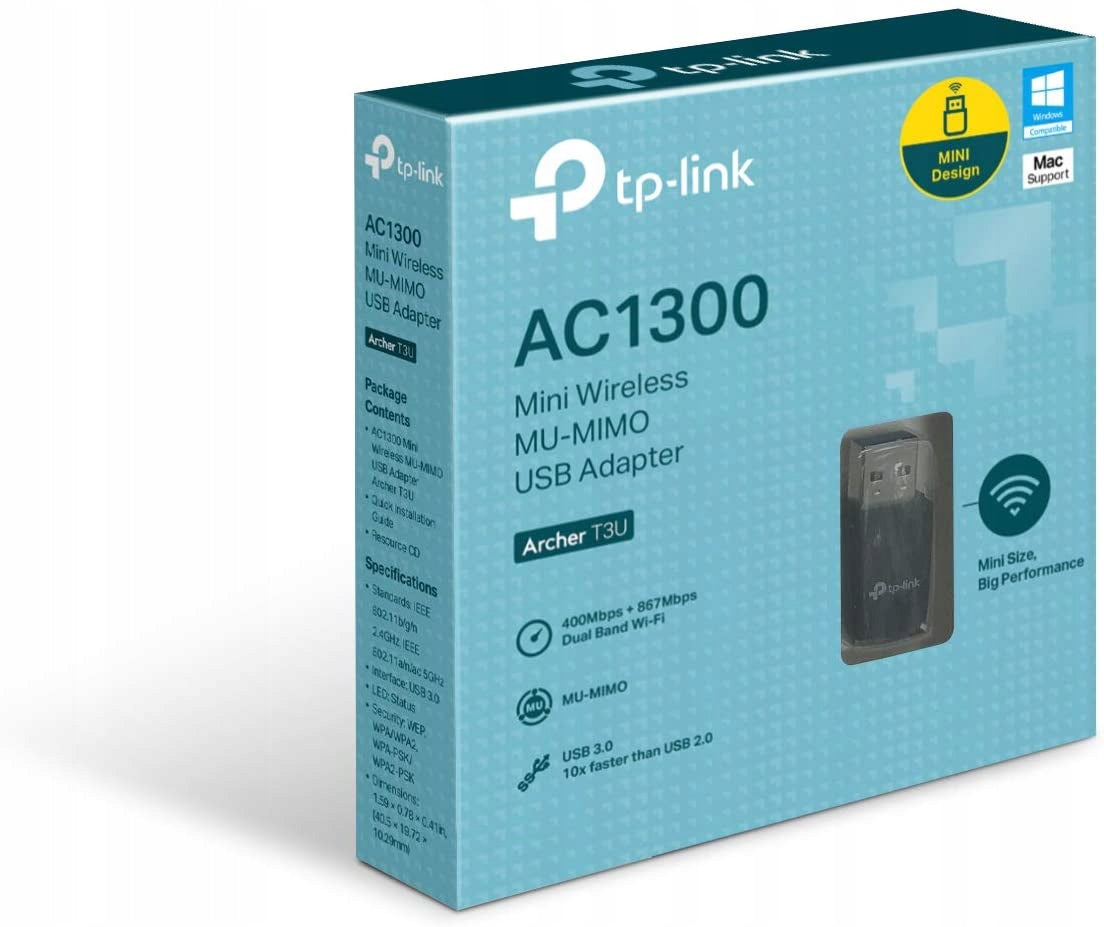 2X TP-Link Archer T3U WiFi AC1300 USB Network Card Manufacturer TP-Link