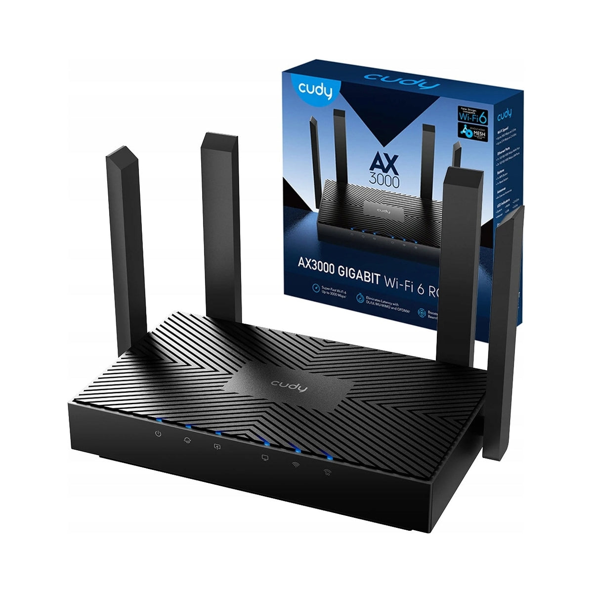 2X ULTRA FAST EFFICIENT Wi-Fi Router WR3000 Cudy AX3000 GIGABIT DUALBAND ME