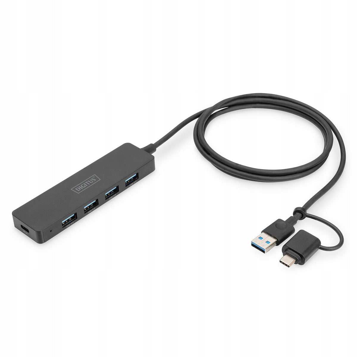 2X USB 3.0 Hub/DIGITUS 4-Port SlimLine USB A Hub + USB- Adapter