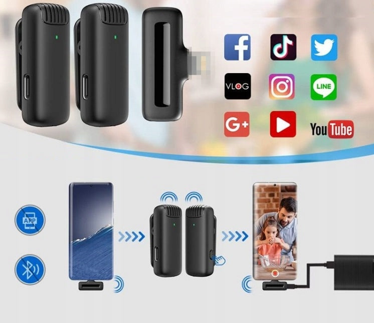 2X USB-C WIRELESS TIE MICROPHONE + CASE Manufacturer code 2XUSB-C