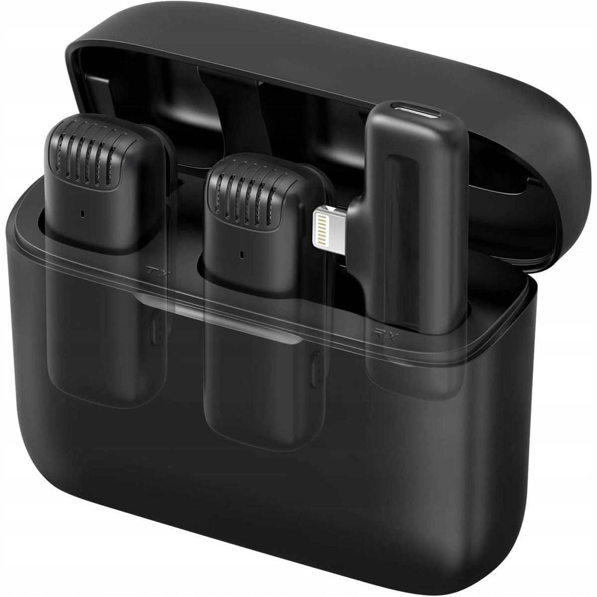 2X USB-C WIRELESS TIE MICROPHONE + CASE