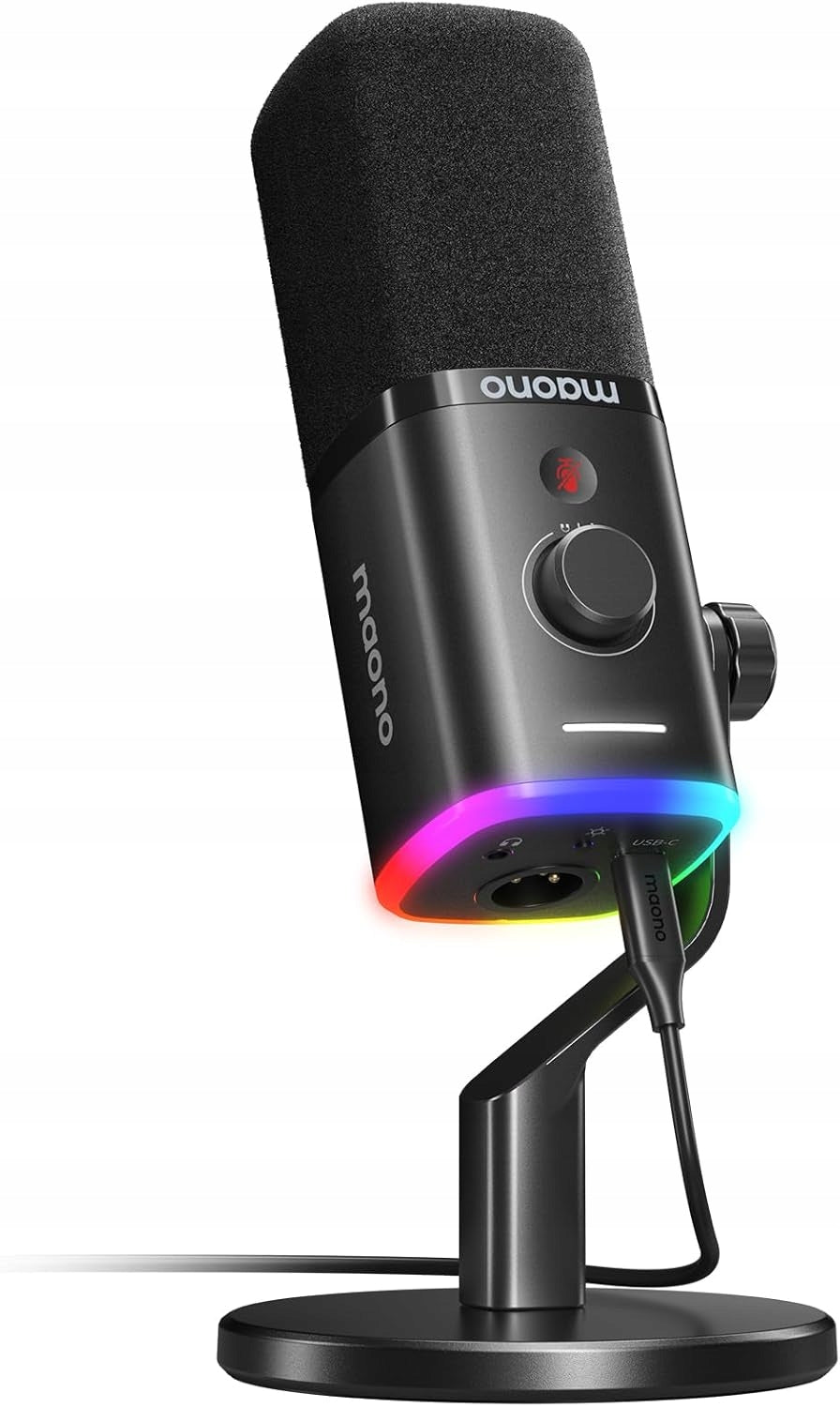 2X USB XLR RGB DYNAMIC MICROPHONE FOR STREAMING GAMING