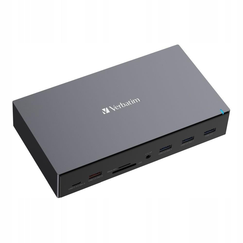2X Verbatim USB-C Pro 3xHDMI 2xDP RJ45 5xUSB 2xUSB-C SD microSD DC audio