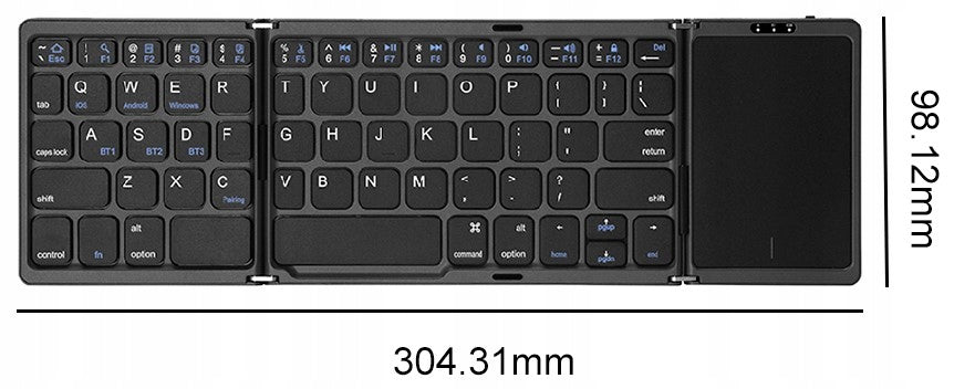 2X Wireless Keyboard Portable Mobile Bluetooth Foldable B089T Manufacturer ELECTRONICA 4U