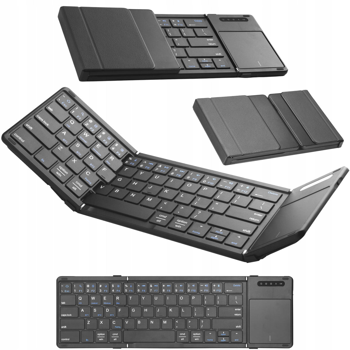 2X Wireless Keyboard Portable Mobile Folding USB C 5.8GHz B077T