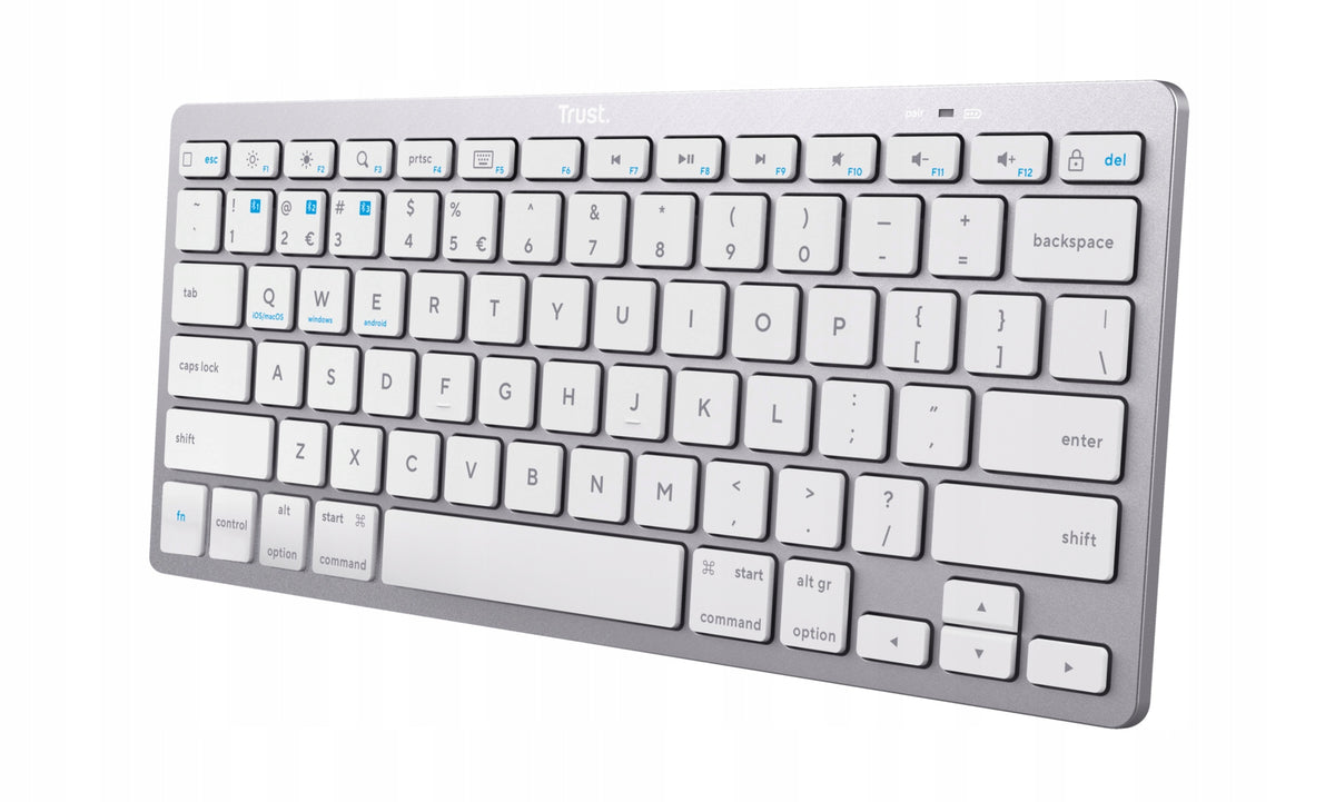 2X Wireless Keyboard TRUST Wireless Bluetooth keyboard Silver 24651