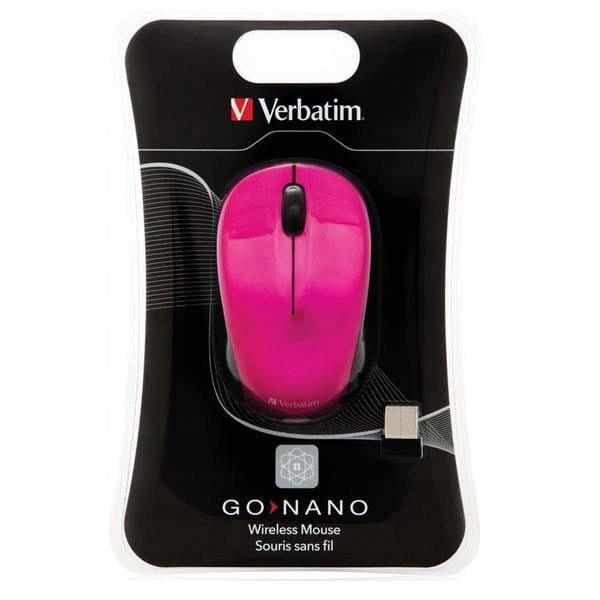 2X Wireless mouse Verbatim Go Nano optical pink