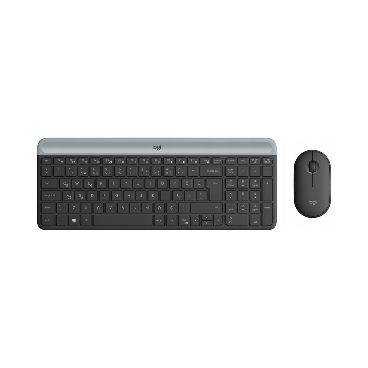 2X Wireless set Logitech MK470 SLIM keyboard and mouse black