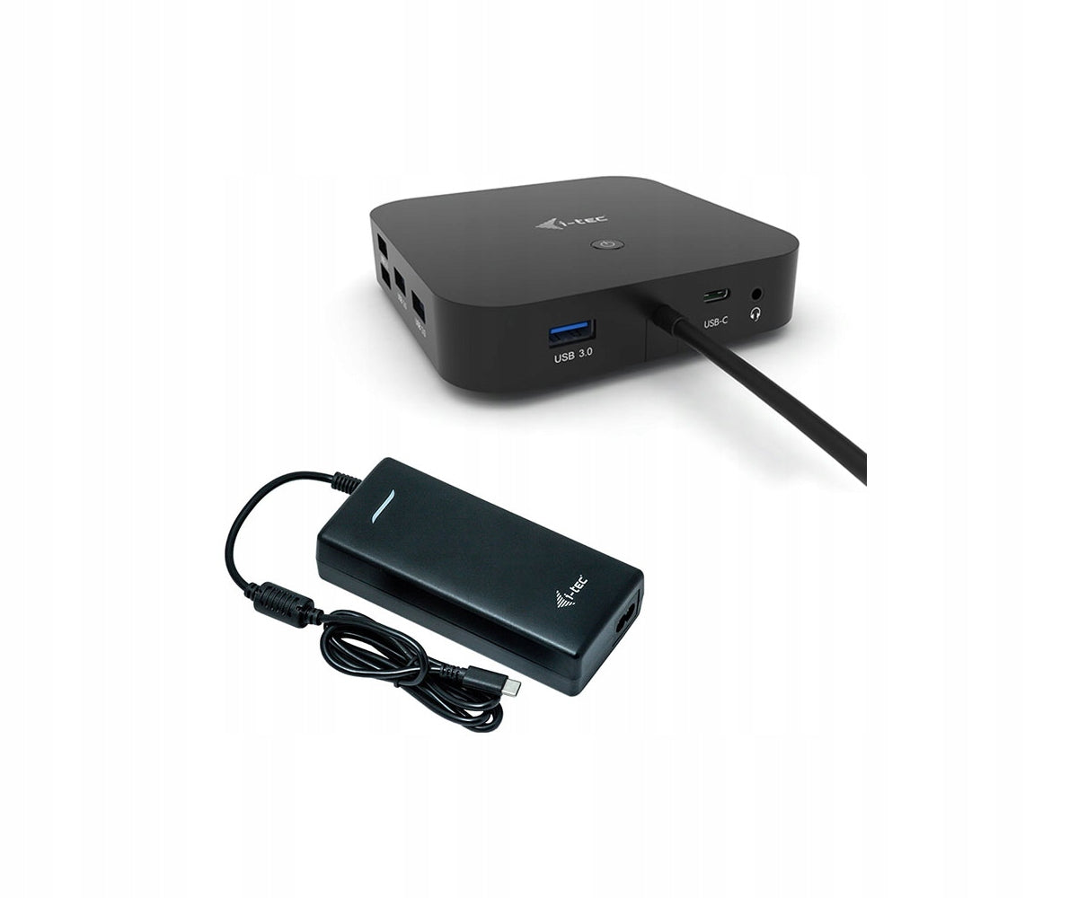 2X i-tec USB-C Dual Display Dock 2x Display Port PD 100W + Power Adapter