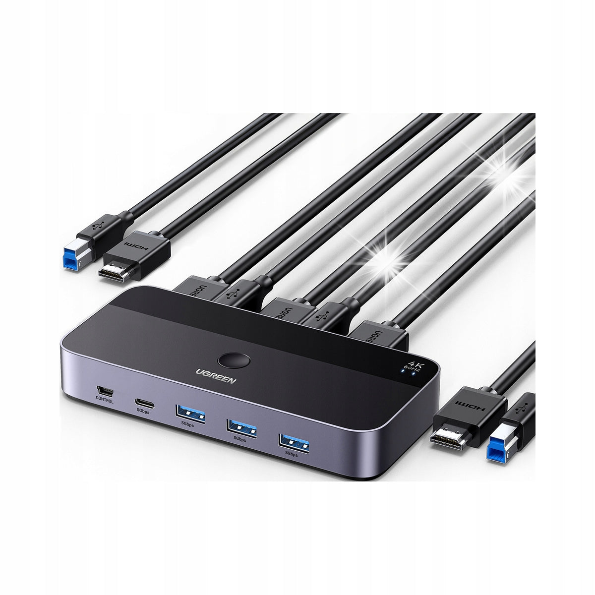 2in1 Switch HDMI / USB-A / USB-B / USB-C / microUSB black