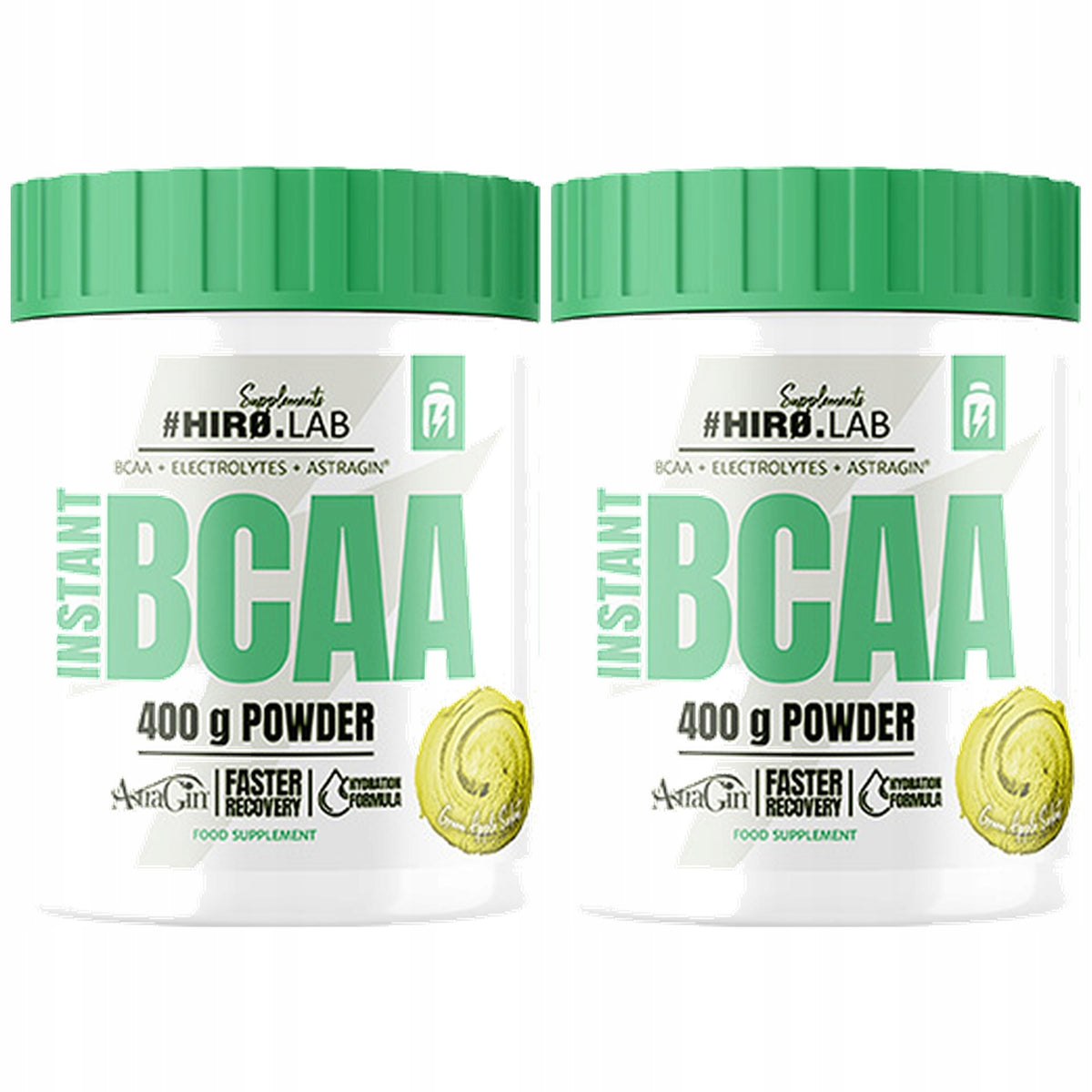 2x AMINO ACIDS BCAA AMINO 400 g REGENERATION STRONG + ELECTROLYTES APPLE hiro