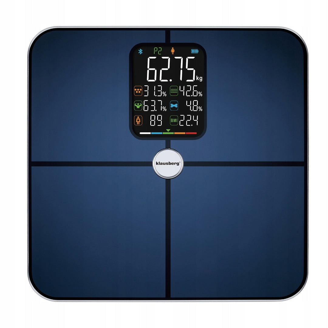 2x ANALYTICAL BATHROOM SCALE SMART IOS ANDROID KLAUSBERG KB-7940