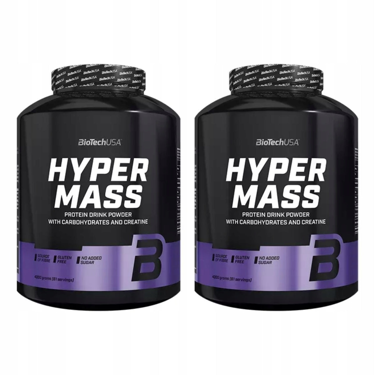 2x BioTech USA Hyper Mass 4000g vanilla flavoured