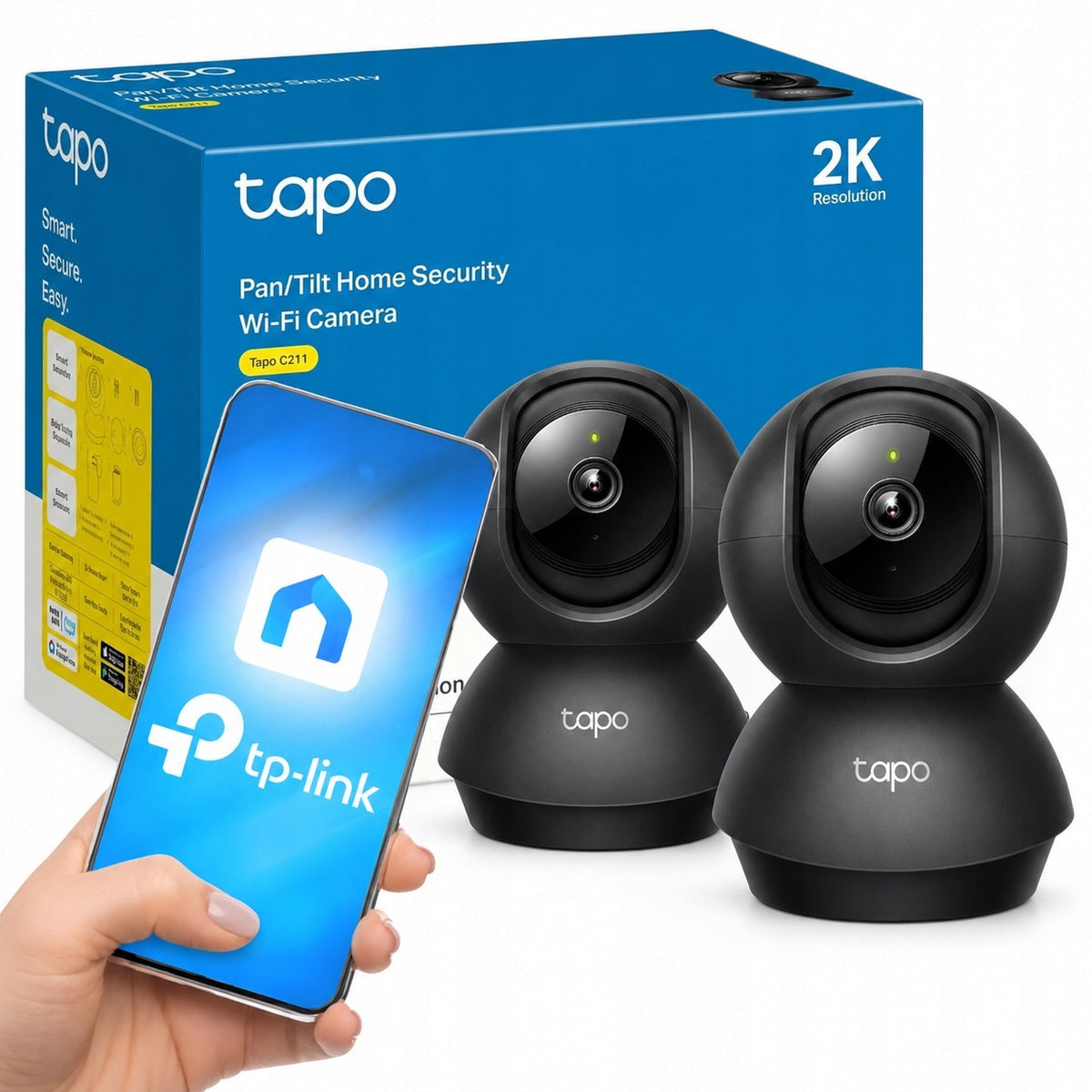2x CAMERA INDOOR CAMERA FOR HOME OFFICE MONITORING Tp-Link Tapo C211