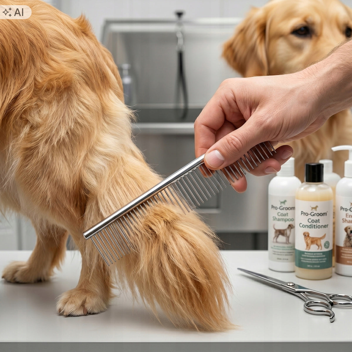 2x CAT DOG COMB FOR COMBING HAIR CARE REMOVAL TANGLES Packaging status original