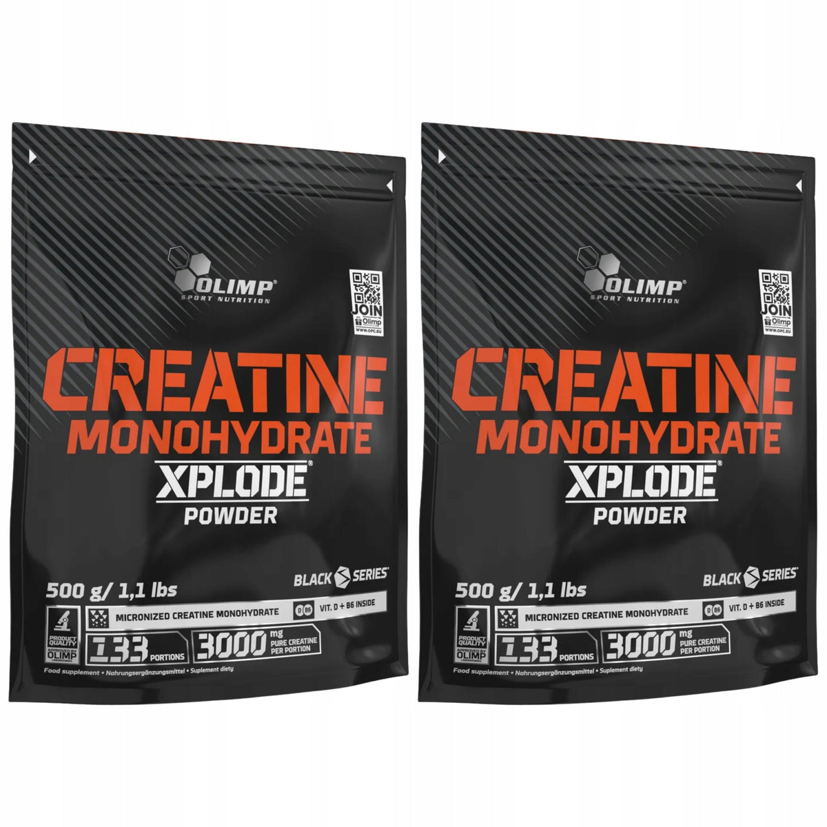 2x CREATINE MONOHYDRATE STRENGTH MUSCLE MASS REGENERATION 500g OLIMP