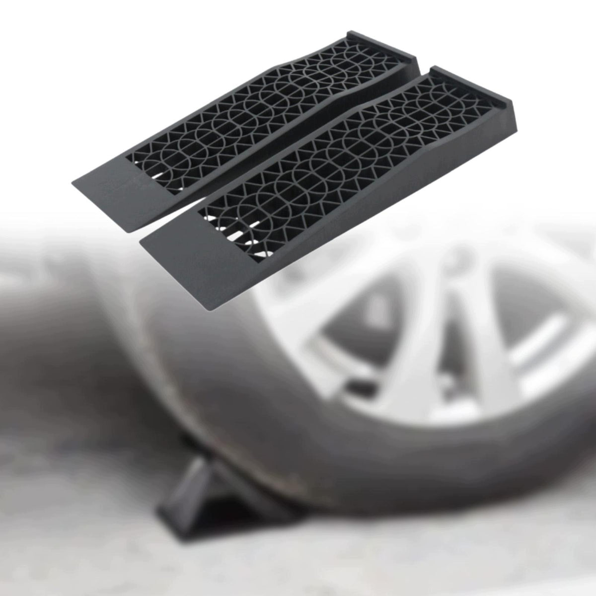 2x Car Ramps Anti Slip Portable for Low Chassis Cars and no Flower Texture
