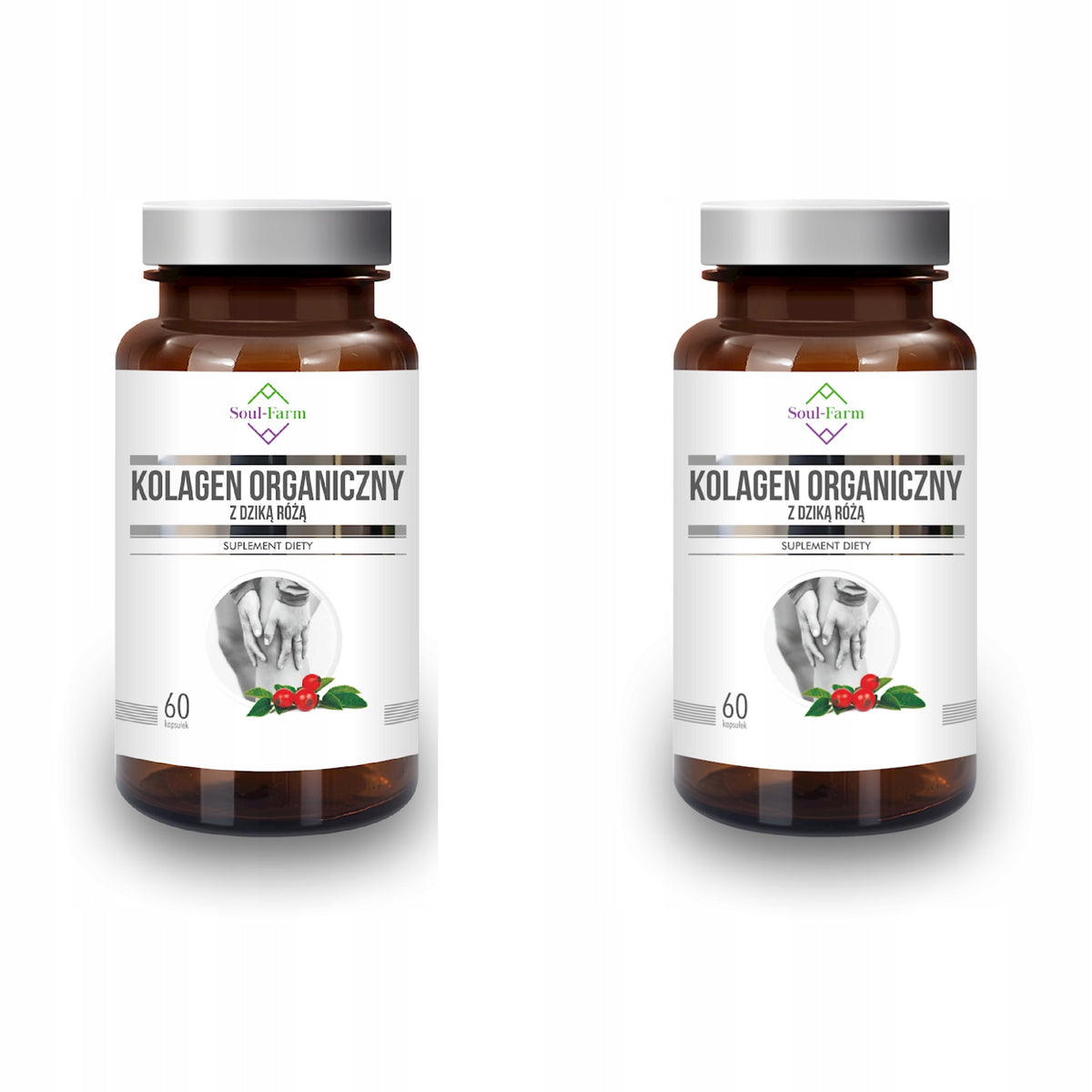 2x FISH COLLAGEN WITH WILD ROSE 60 CAPSULES - SOUL FARM