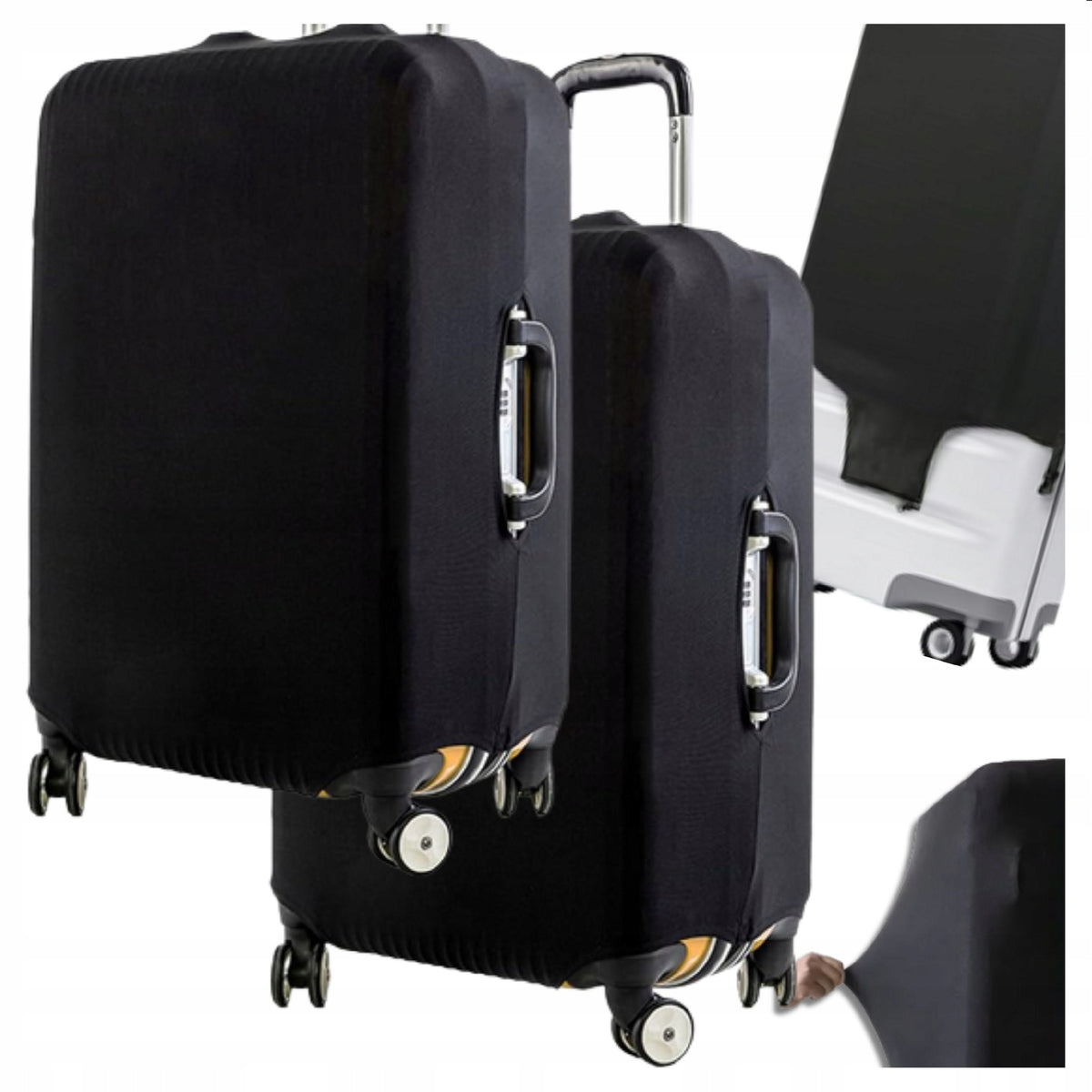 2x FLEXIBLE PROTECTIVE COVER FOR TRAVEL LUGGAGE SUITCASE 62×43×27cm