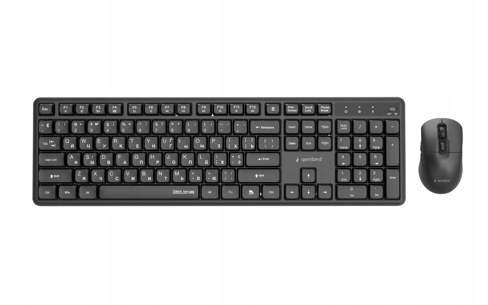 2x GEMBIRD WIRELESS KEYBOARD SET +SILENT KEY PRO BUSINESS MOUSE, C