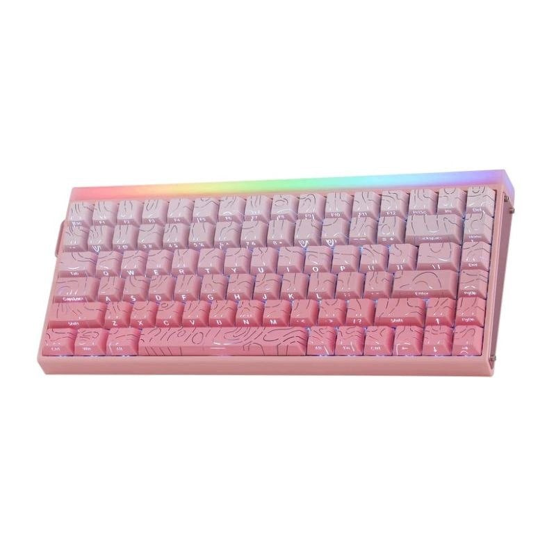 2x HERO84 HE PINK+Gradient+Contour Dragon King switch RGB keyboard