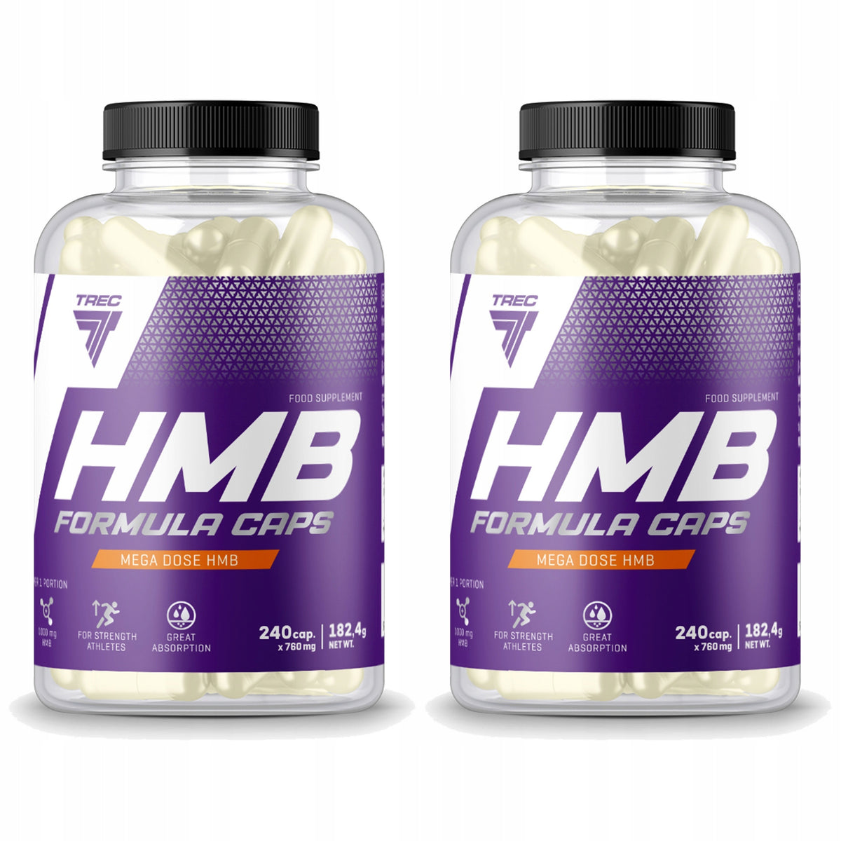 2x HMB Formula Capsules Anti-Catabolic Dry Muscle Mass Reduction Trec