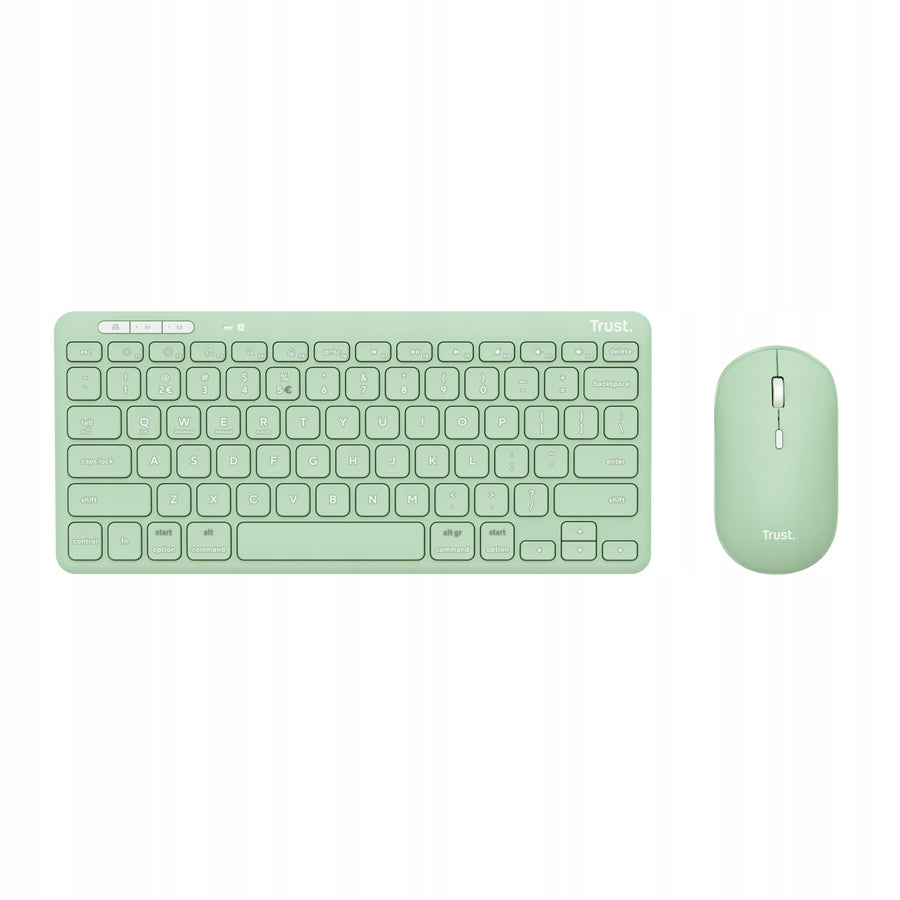 2x Keyboard + Bluetooth Mouse + USB Radio Trust Lyra Wireless Compact Packaging status original