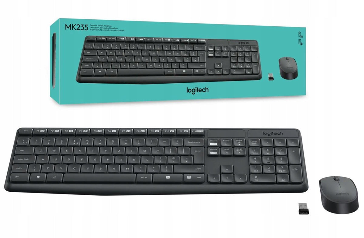 2x Keyboard + membrane mouse set Logitech MK235 920-007931 (USB 3.0; Manufacturer Logitech