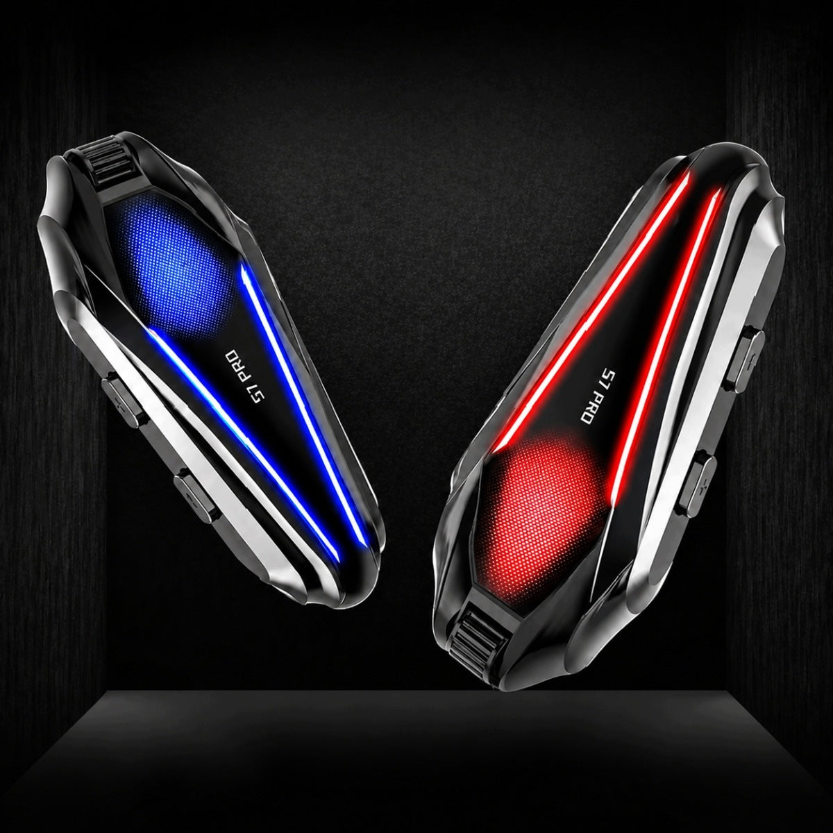 2x MOTORCYCLE INTERCOM BLUETOOTH SPEAKERS IP67 WATERPROOF 800mAh Packaging status original