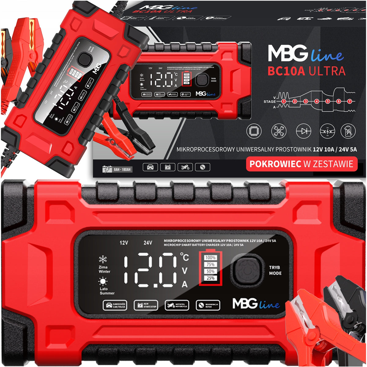 2x Mbg Line 10a Ultra 12v 24v Rectifier With Repair Mode